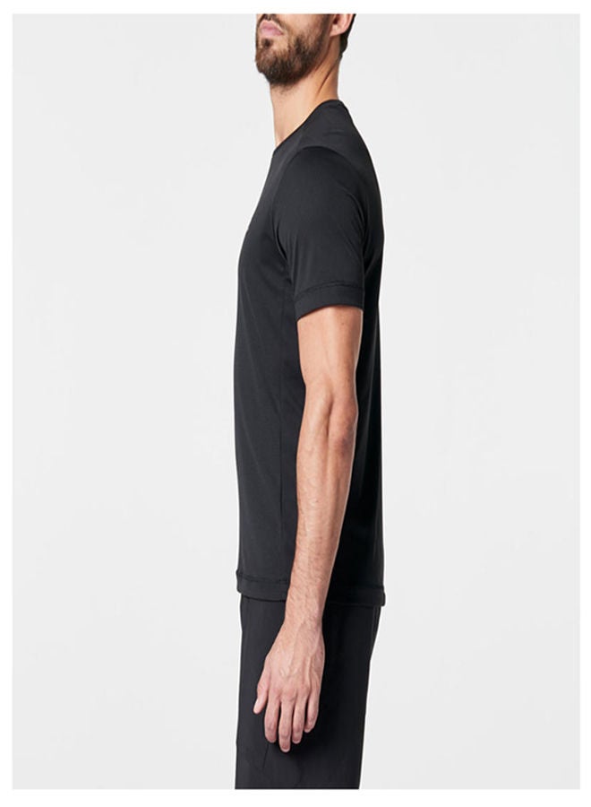 DECATHLON Run Dry Running Short Sleeve T-Shirt Xl Black  - Image 4