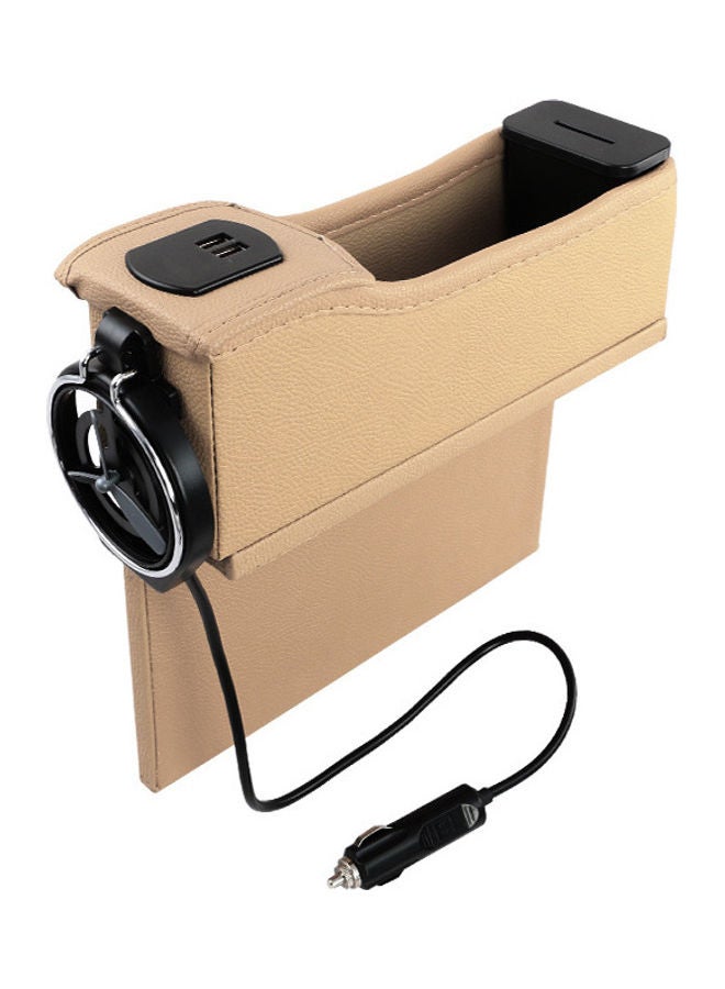 صندوق تخزين صغير للسيارة مزود بمنفذ شحن USB