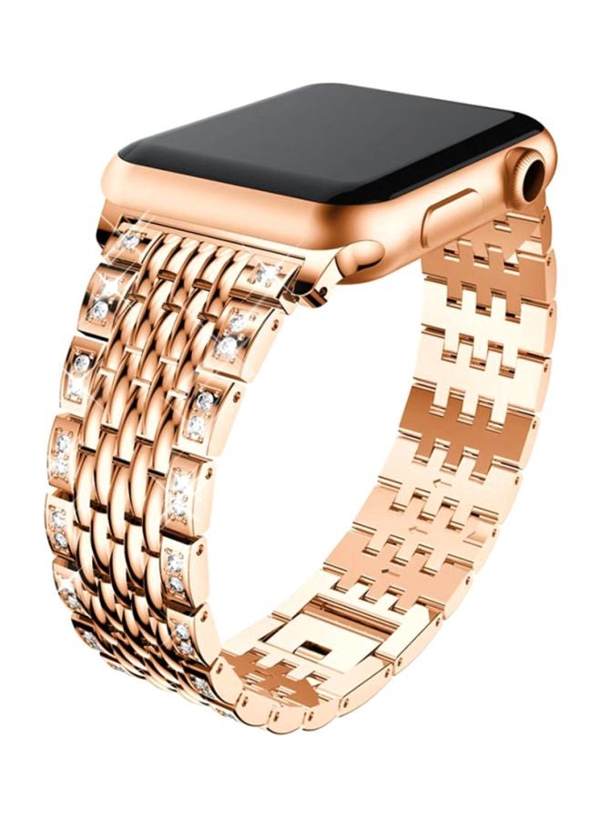 Voberry Replacement Band For Apple Watch Series 1/2/3 38mm Rose Gold - Image 3
