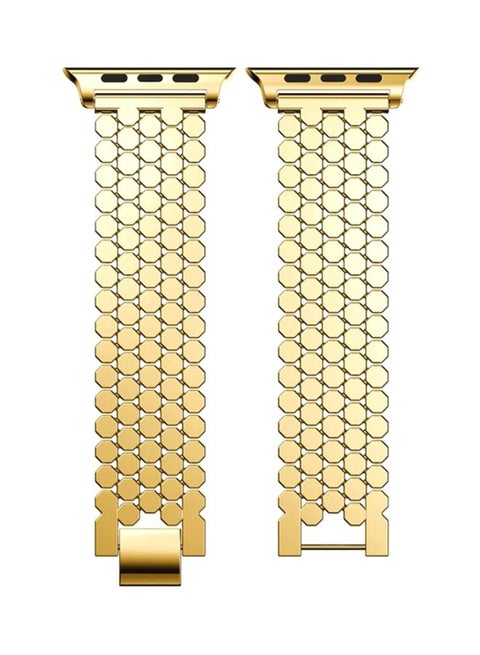 Replacement Band Loop Strap For Apple Watch Series 4 44mm Gold