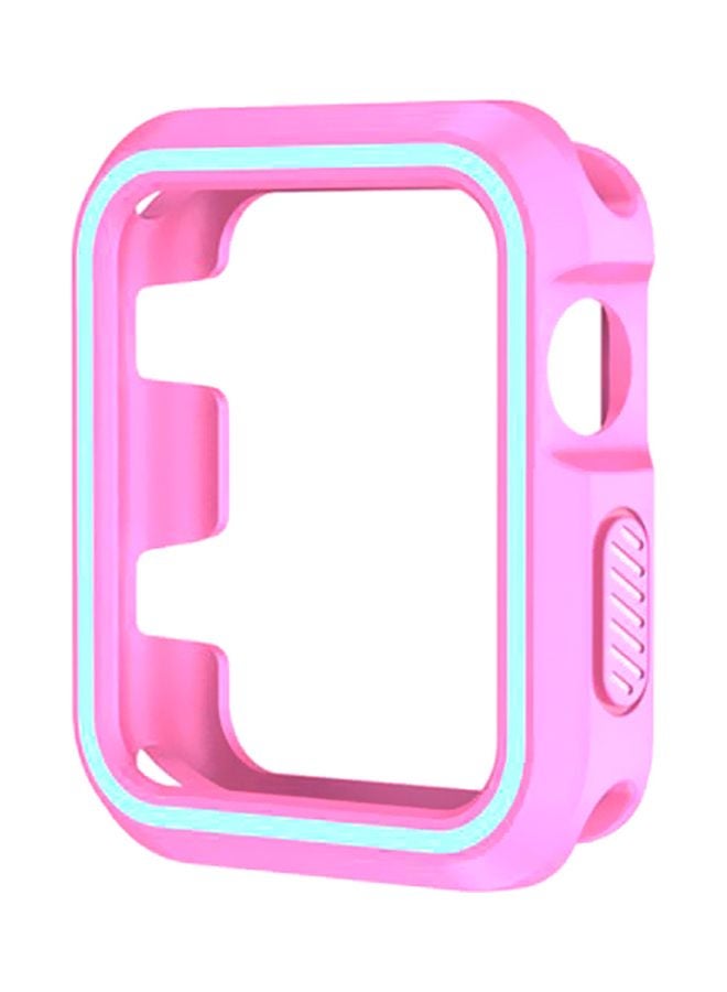 Voberry Rugged Armor Bumper Protective Case Cover For Apple Watch Series 1/2/3 38mm Pink/Blue - Image 1