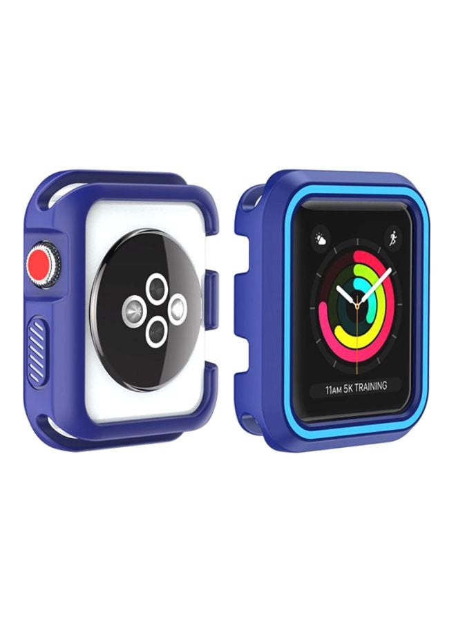Voberry Rugged Armor Bumper Protective Case Cover For Apple Watch Series 1/2/3 42mm Blue - Image 4