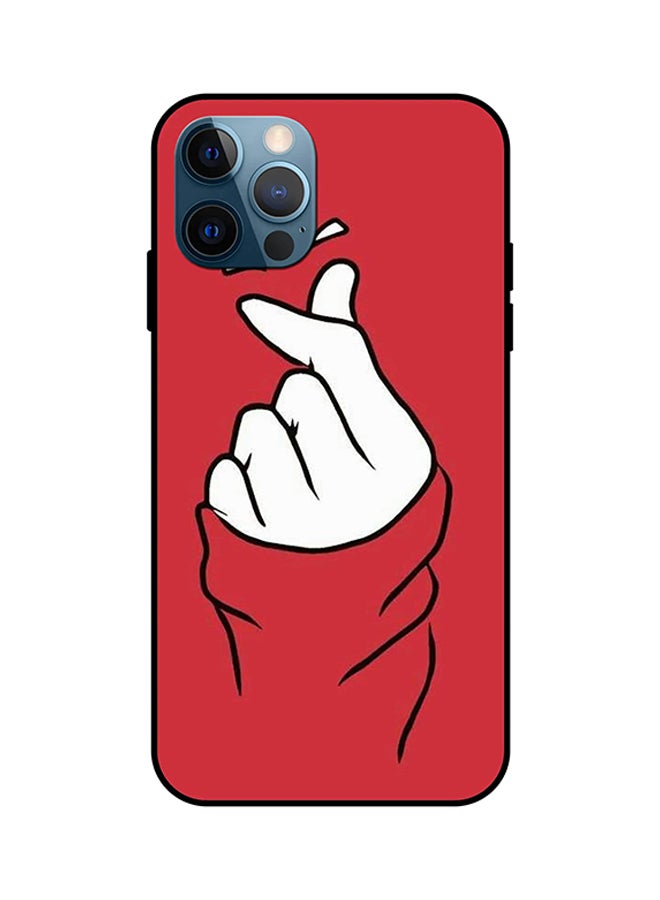 Protective Case Cover for Apple iPhone 12 Pro Red/White