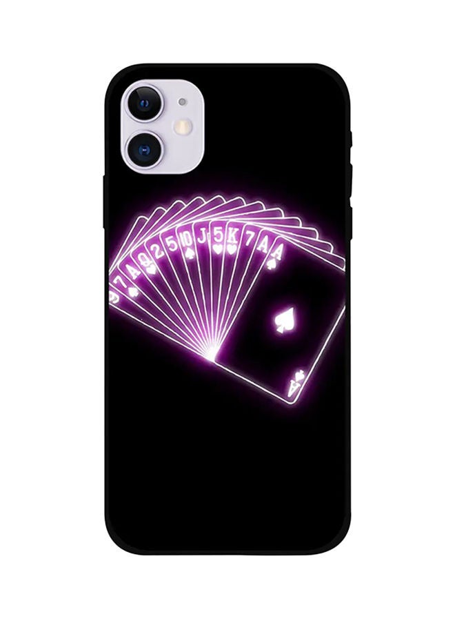 Protective Case Cover For iPhone 12 Black/Purple