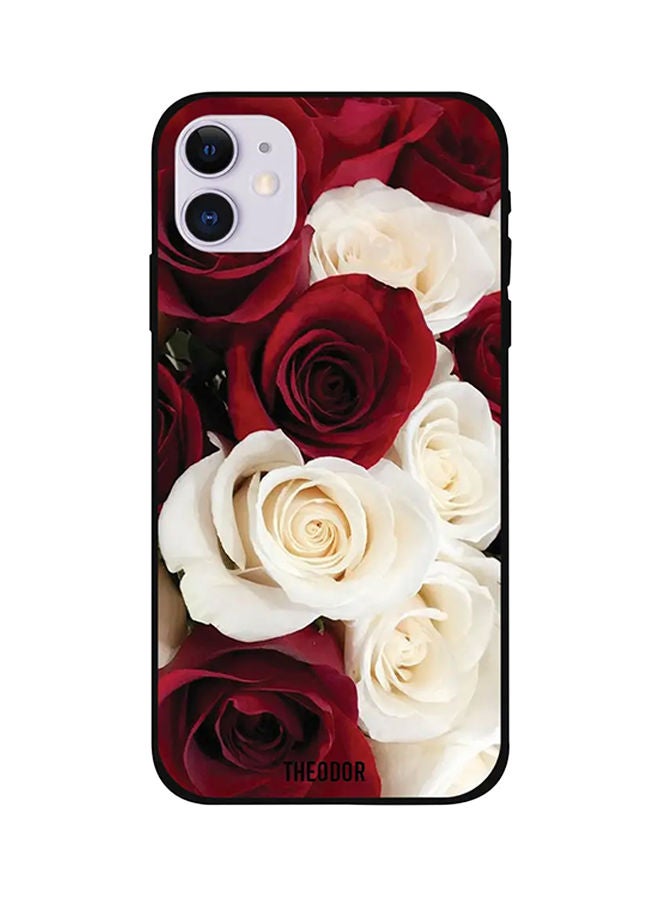 غطاء حماية واقِ لهواتف آيفون 12 من أبل أحمر/أبيض