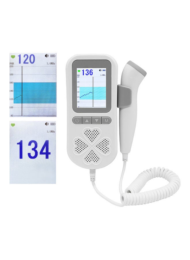 Generic Household Fetal Doppler Baby Heart Detector - Grey  - Image 1