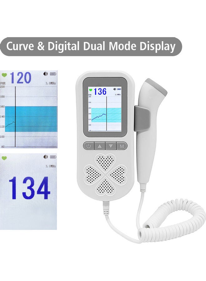 Generic Household Fetal Doppler Baby Heart Detector - Grey  - Image 4