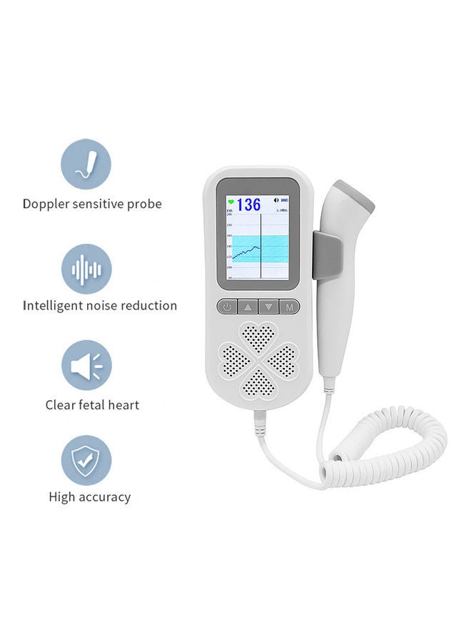 Generic Household Fetal Doppler Baby Heart Detector - Grey  - Image 5