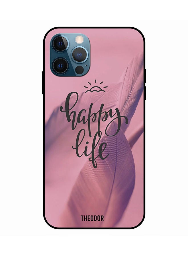 Protective Case Cover For Apple iPhone 12 Pro Pink/Black