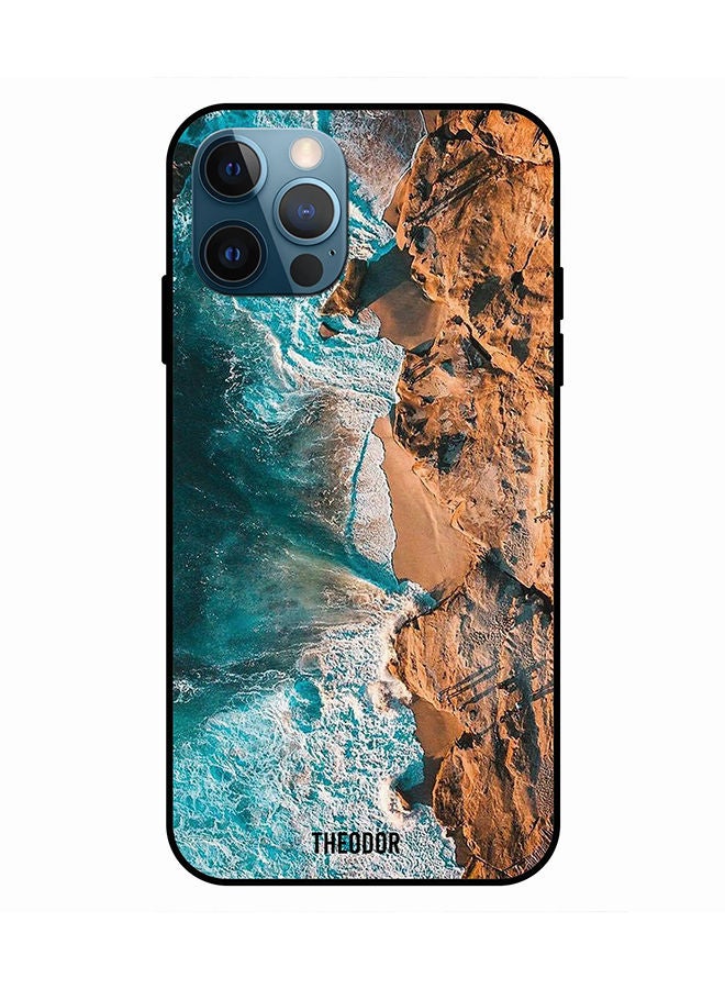 Protective Case Cover For Apple iPhone 12 Pro Brown/Blue