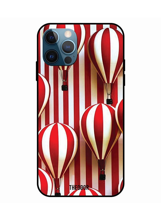 غطاء حماية لهاتف آيفون 12 برو ماكس أحمر/أبيض