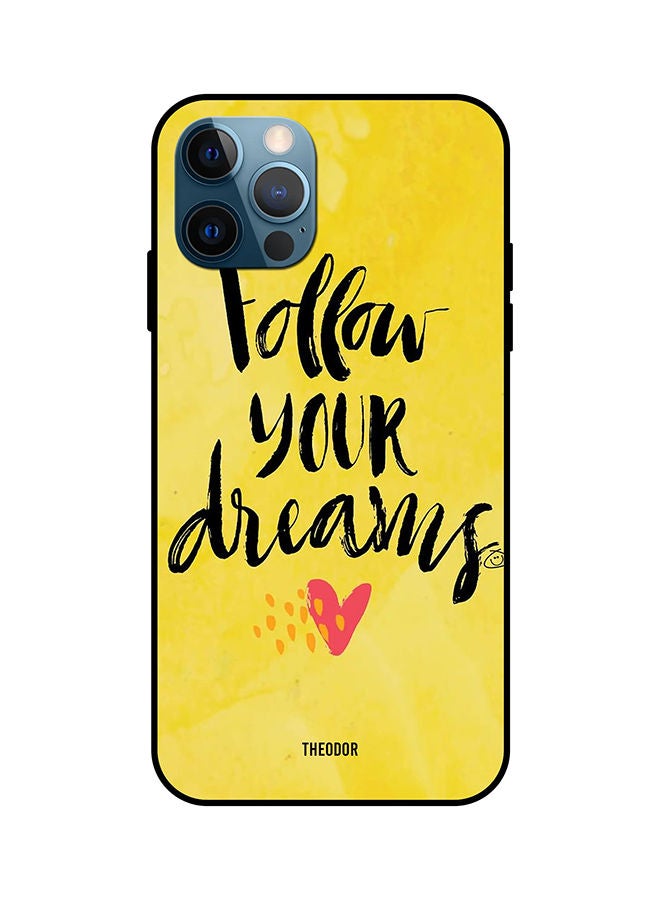 Protective Case Cover For Apple iPhone 12 Pro Max Yellow/black