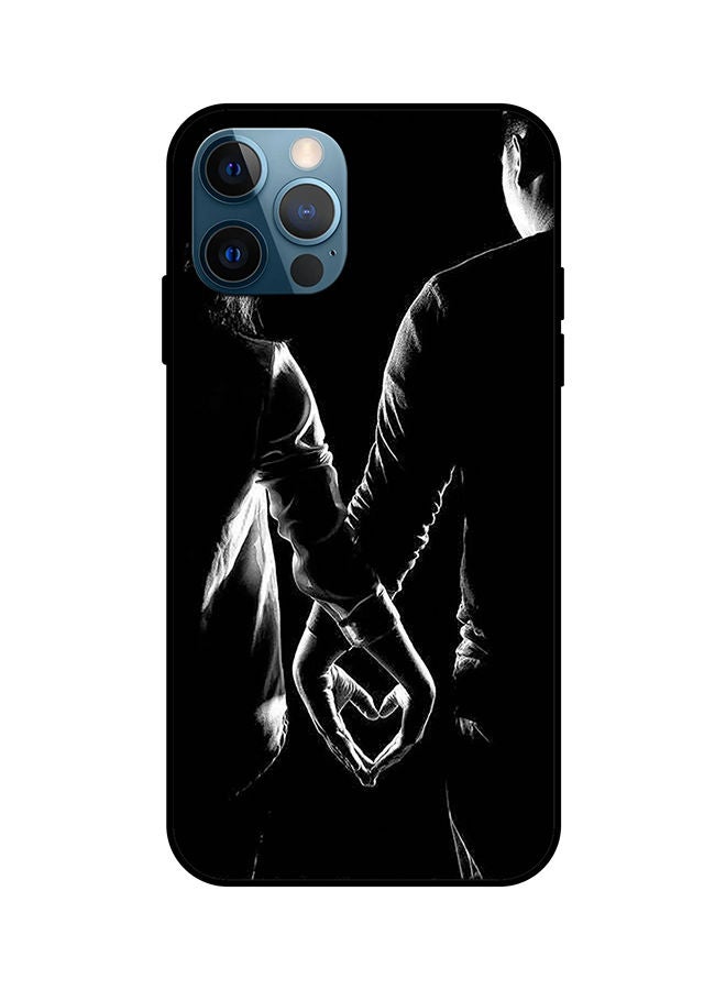 Protective Case Cover For Apple iPhone 12 Pro Max Black/white