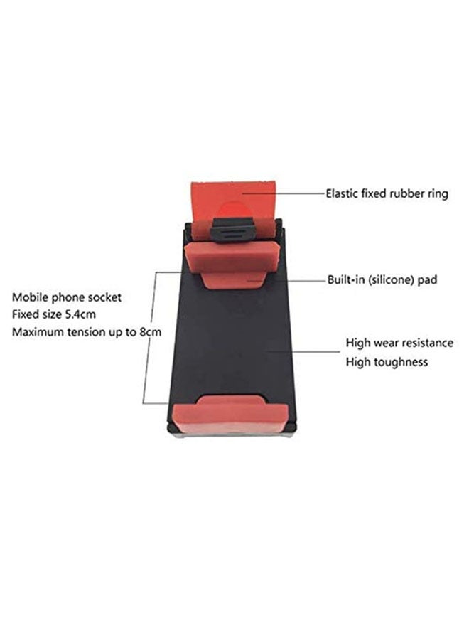 Multi-functional Universal Car Steering Wheel Phone Holder Red/Black - Image 4