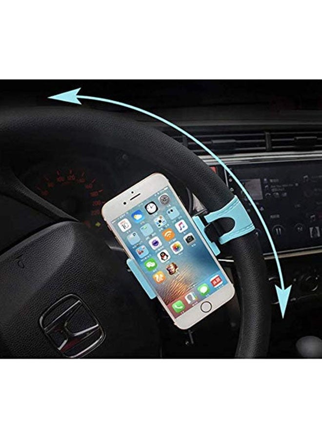 Multi-functional Universal Car Steering Wheel Phone Holder Red/Black - Image 5