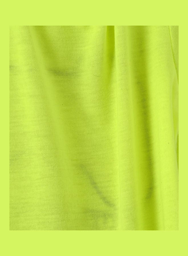 JAM Stylish Printed T-Shirt Neon Green/Red/Blue - Image 4