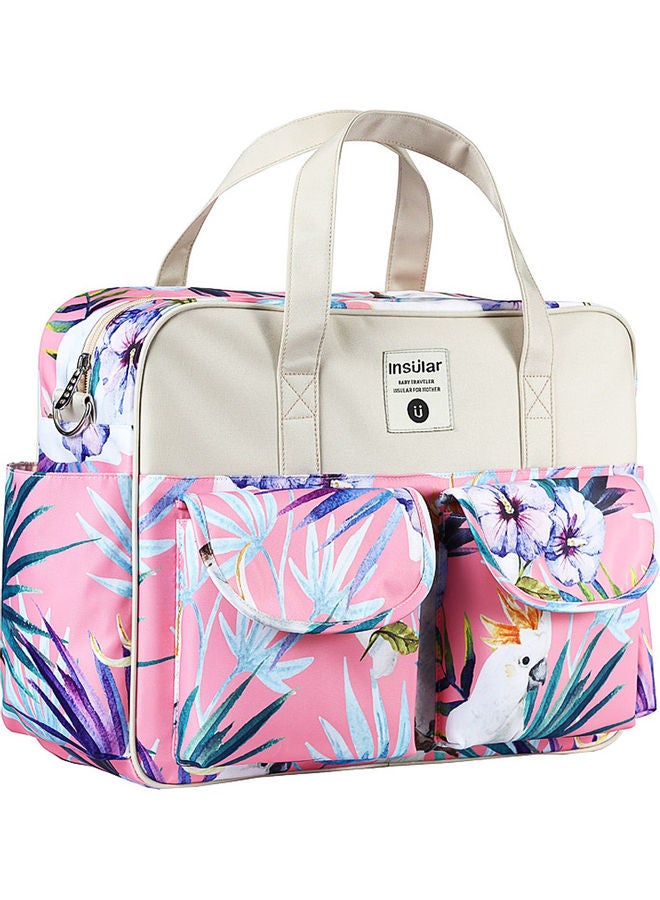 insular Floral Printed Baby Diaper Handbag  - Image 1