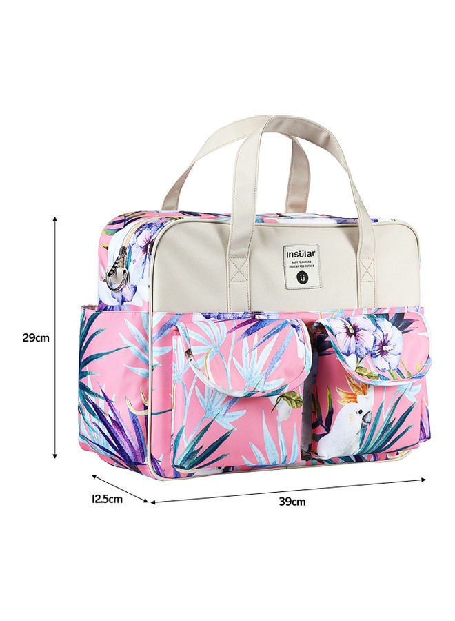 insular Floral Printed Baby Diaper Handbag  - Image 3