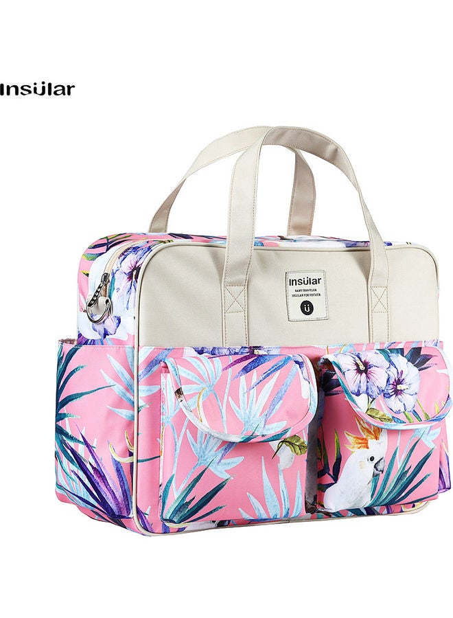 insular Floral Printed Baby Diaper Handbag  - Image 4