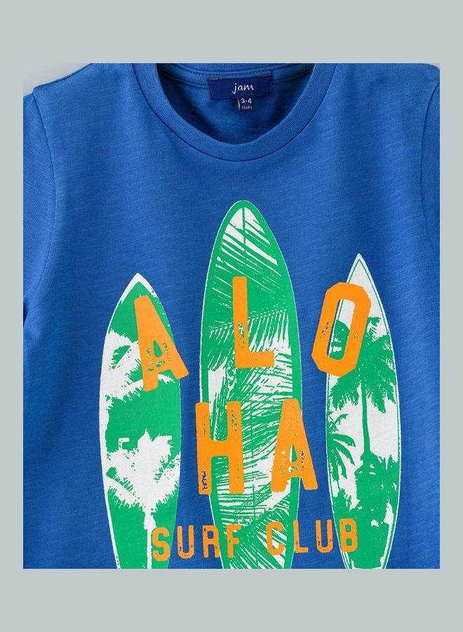 JAM Stylish Printed T-Shirt Blue/Green - Image 3