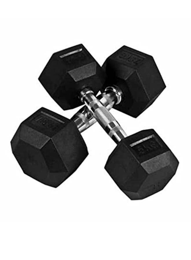 BODY SCULPTURE - 2-Piece Hex Rubber Dumbbell Set 5kg - Image 1