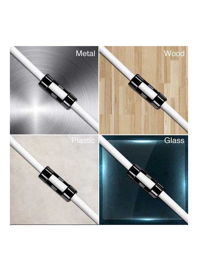 20-Piece Self-Adhesive Cable Clip Black - Image 2