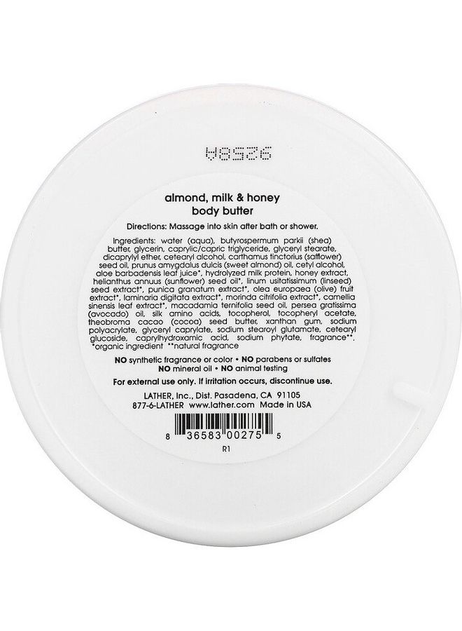 LATHER - Almond Milk And Honey Body Butter Beige 184grams - Image 1