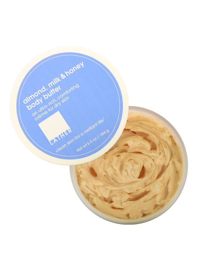 LATHER - Almond Milk And Honey Body Butter Beige 184grams - Image 1