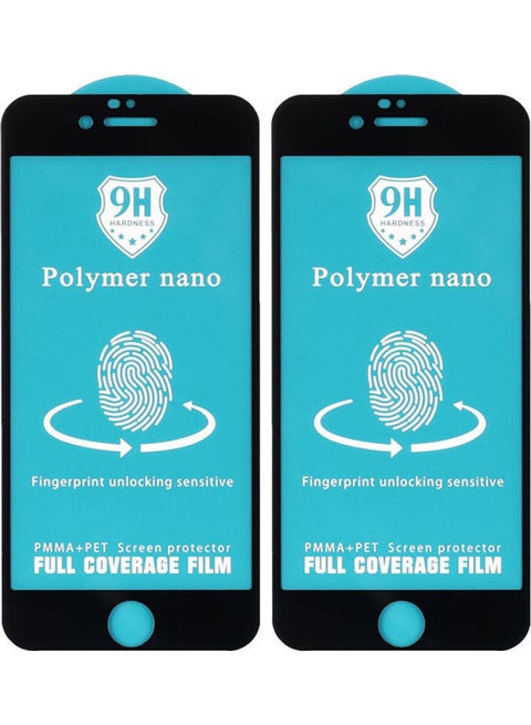 Polymer Nano Screen Protector For Iphone 6 Mobile Phone Set Of 2 Black-Clear