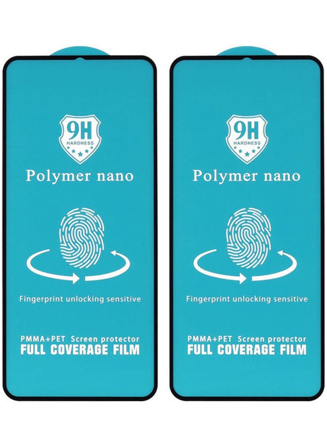 Dragon Polymer Nano Screen Protector For Samsung Galaxy A90 Mobile Phone Set Of 2 Black-Clear 