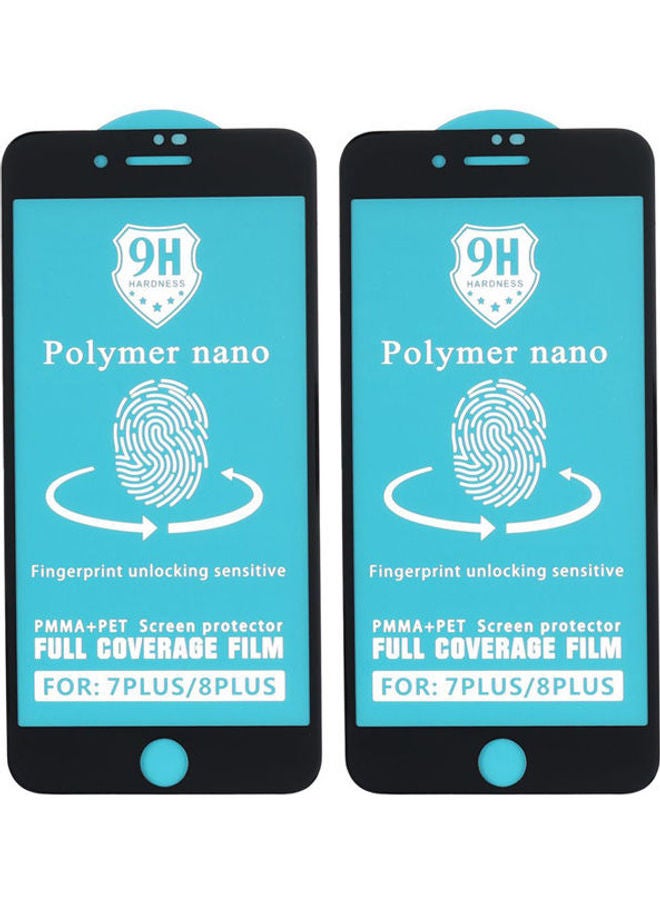 Dragon Polymer Nano Screen Protector For Iphone 7 Plus Mobile Phone Set Of 2 Black-Clear 