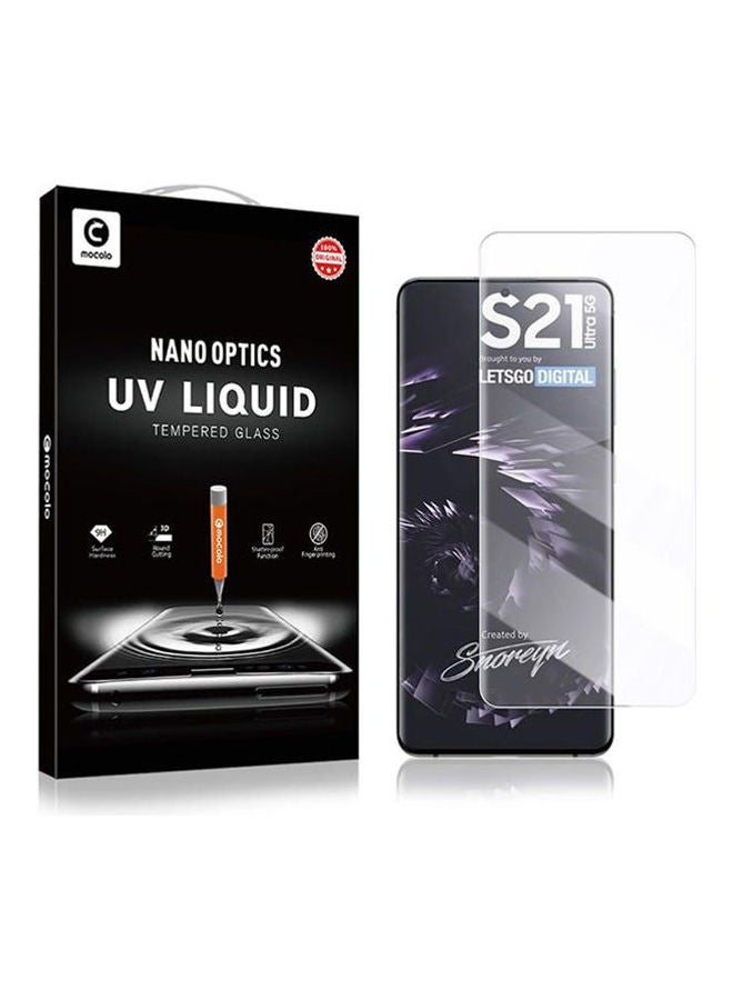 For Samsung  S21 Ultra  Mocolo Uv Nano 3D Curved Full Glue Glass Screen Protector Curved Clear