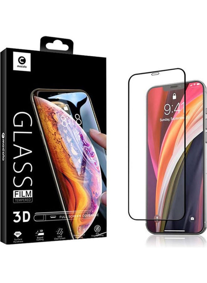 Mocolo Full Glue 9H Tempered Glass Screen Protector For Apple Iphone 12 Pro Max  Frame Black-Clear
