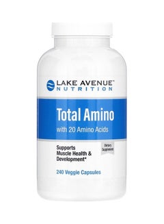 Lake Avenue Nutrition Total Amino Dietary Supplement - 240 Veggie Capsules  - Image 1