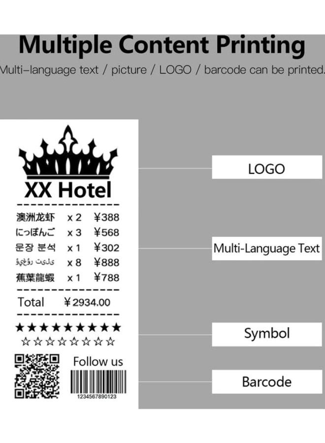 أيبيسي طابعة حرارية صغيرة محمولة 10.2x4.5x7.4سم أسود - Image 5