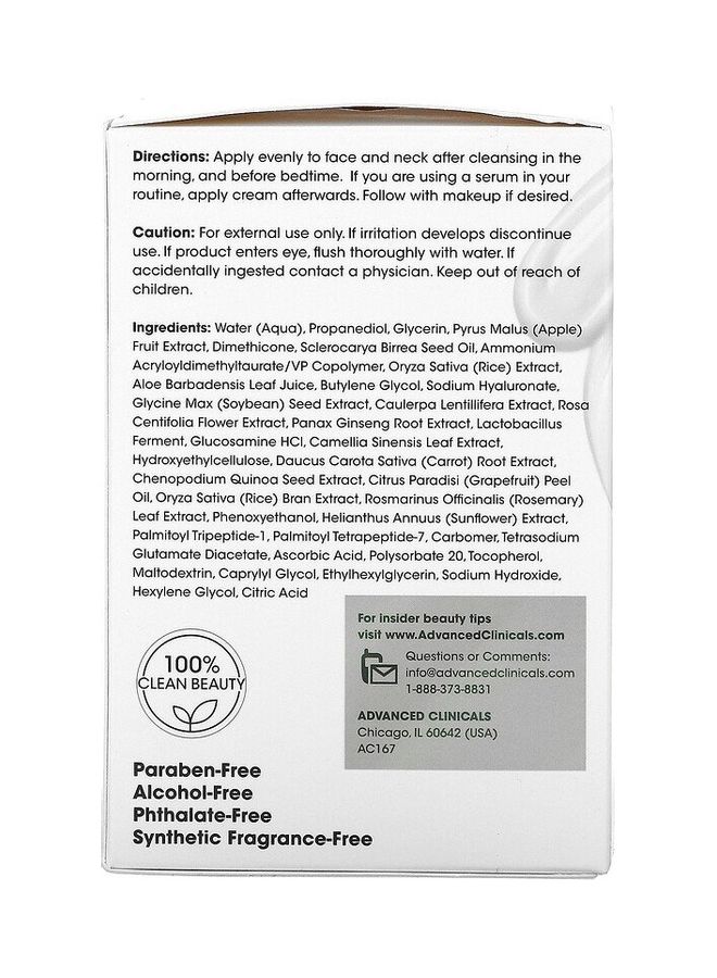 Advanced Clinicals Plant Based Collagen Multi Lift Moisturizer White 59ml  - Image 3