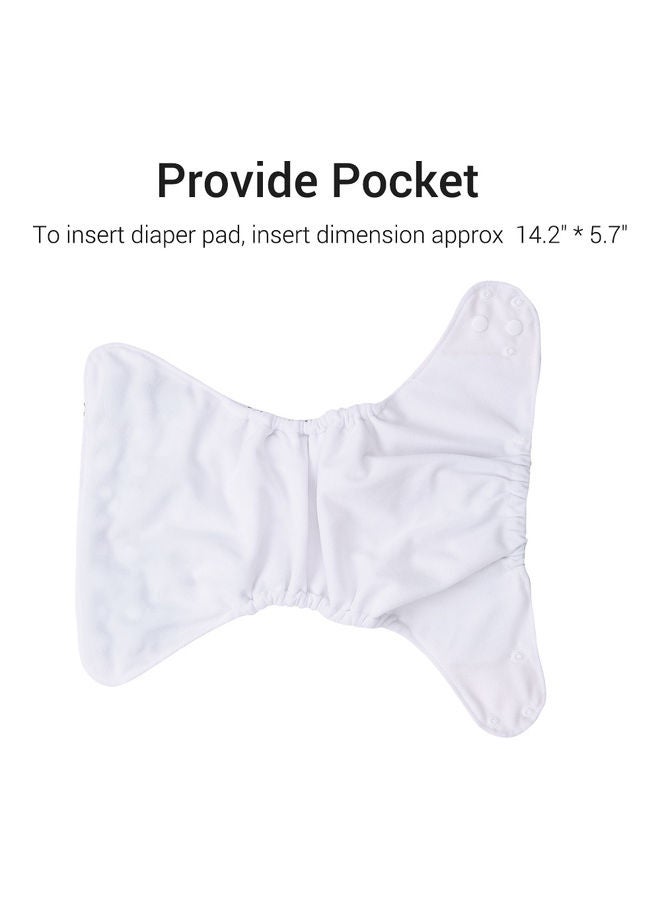 6-Piece Adjustable Washable Reusable Baby Cloth Diaper Set - Image 2