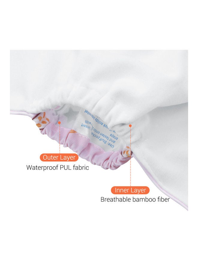6-Piece Adjustable Washable Reusable Baby Cloth Diaper Set - Image 3