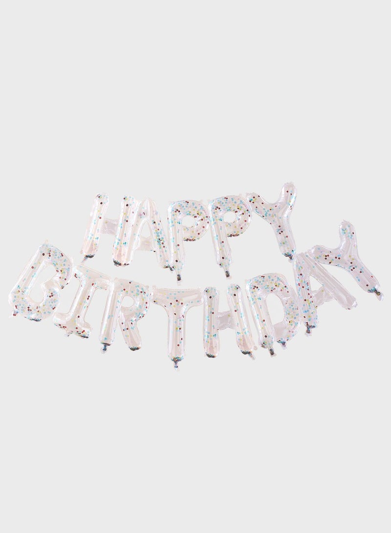 Ginger Ray Happy Birthday Confetti Balloon - Image 1