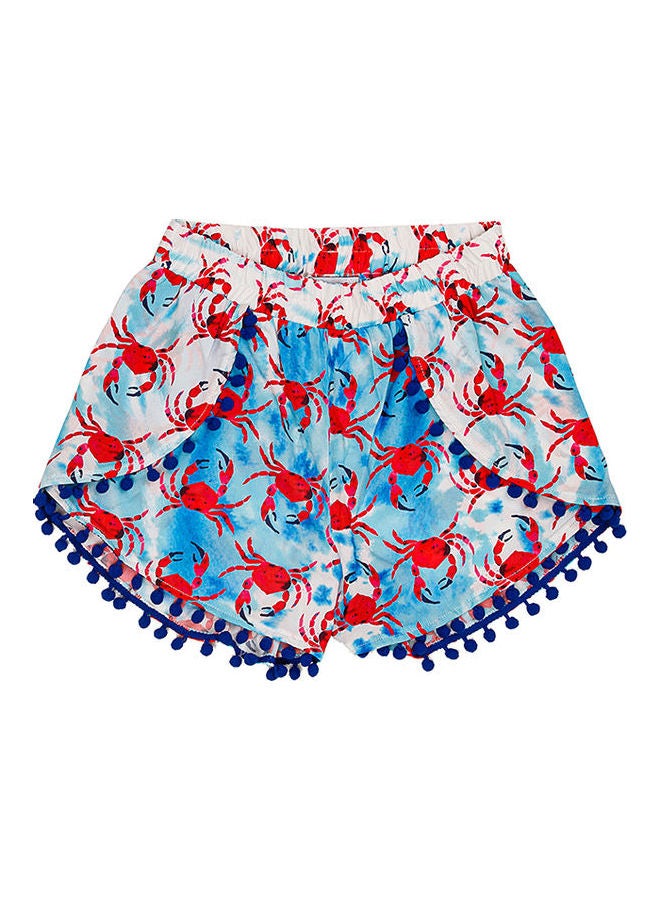 Biggdesign Printed Casual Shorts Red/Blue/White - Image 1
