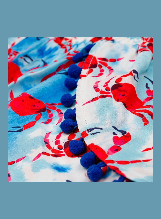 Biggdesign Printed Casual Shorts Red/Blue/White - Image 3