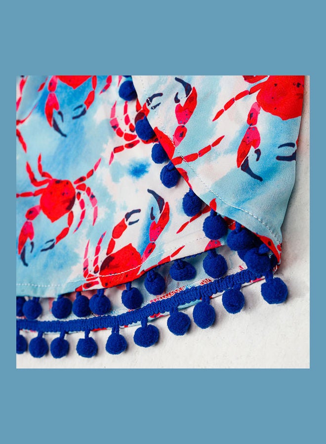 Biggdesign Printed Casual Shorts Red/Blue/White - Image 5