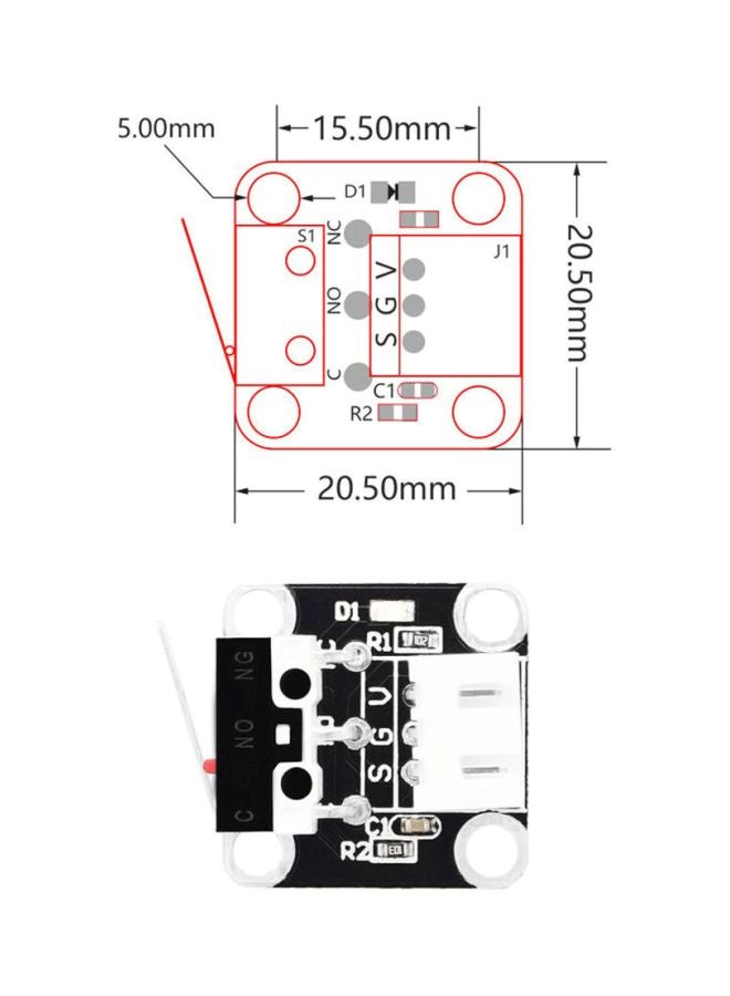 أيبيسي مفتاح عزل الدائرة الكهربائية من 3 أسنان مع كابل للطابعة ثلاثية الأبعاد من 6 قطع أسود / أبيض / أحمر - Image 3