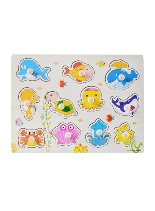 لعبة أحجية تركيب الصور المقطعة الخشبية بتصميم حيوانات