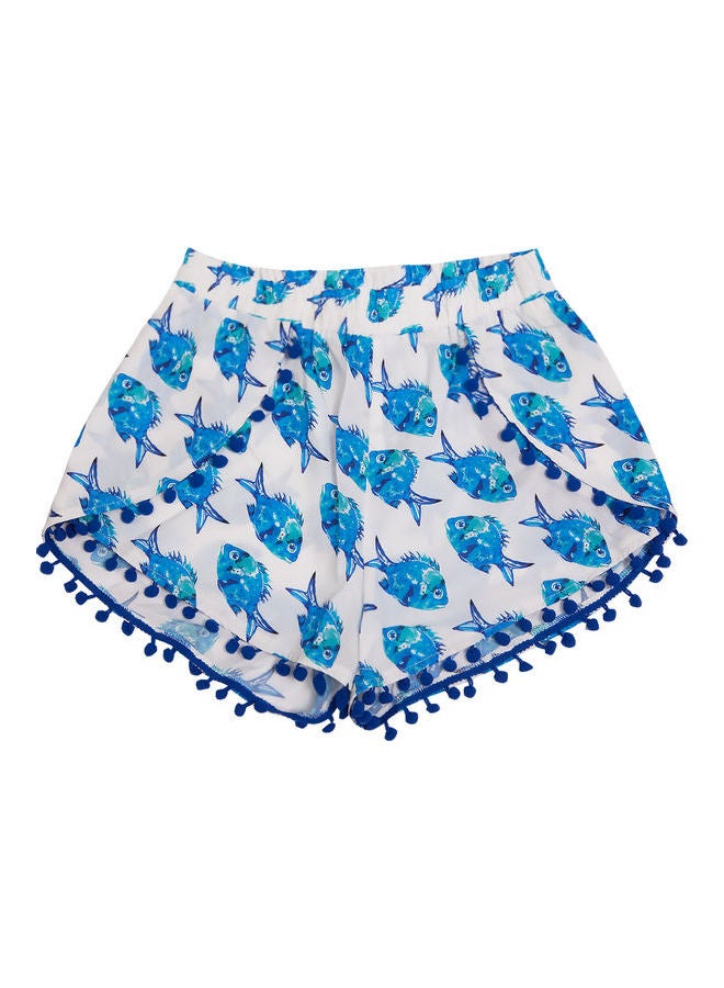 Biggdesign Printed Casual Shorts Blue/White - Image 1