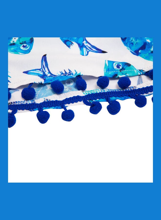 Biggdesign Printed Casual Shorts Blue/White - Image 5