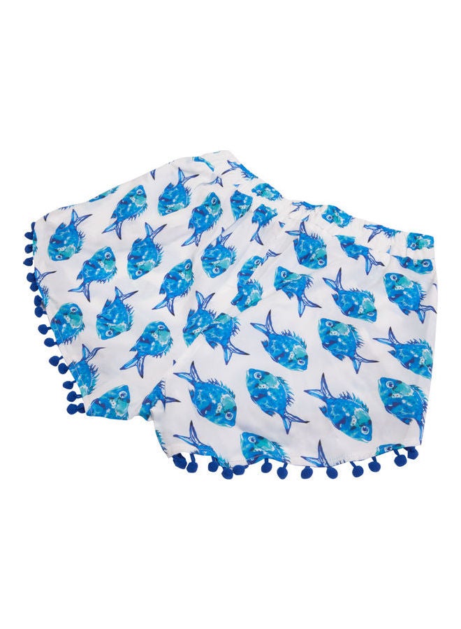 Biggdesign Printed Casual Shorts Blue/White - Image 2