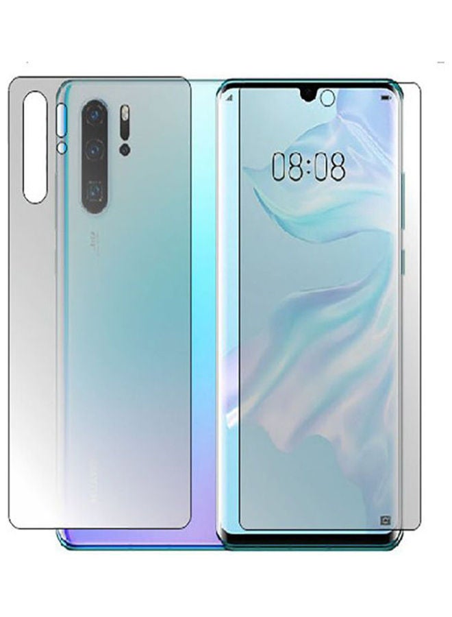 9H - For Huawei P30 Pro 3 In 1 Screen Protector Front And Back Gelatin Matte Clear - Image 1