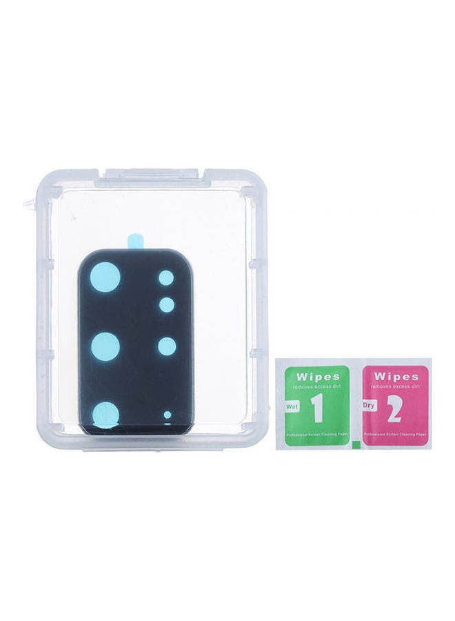 دراجون لاصقة حماية معدنية لعدسة الكاميرا لهاتف سامسونج جالاكسي S20 بلس بلون رمادي أسود/شفاف