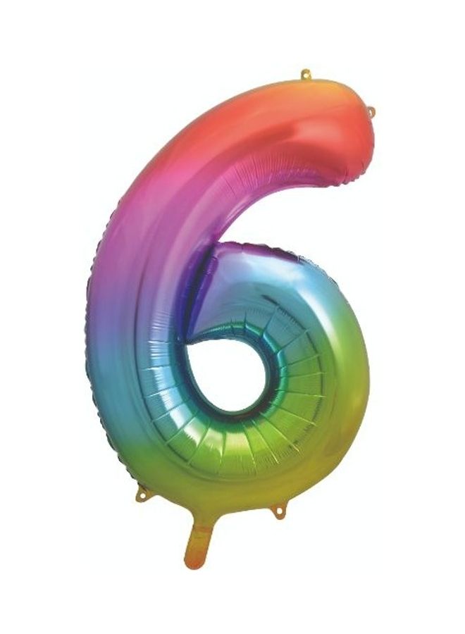 يونيك بالون من القصدير على شكل رقم 6